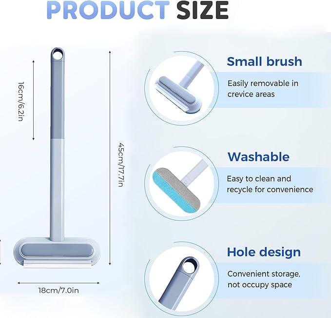 Multifunctional Pet Hair Remover, 2025 4 in 1 Washable Long Handle Cat and Dog Hair Removal Brush,Adjustable Lint Brush for Furniture, Couch, Carpet, Clothes and Laundry (1)