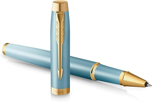 Parker IM Writing Rituals Rollerball Pen | Turquoise Green Finish with Gradient | Gold Trims | Fine Point | Black Ink | Gift Box