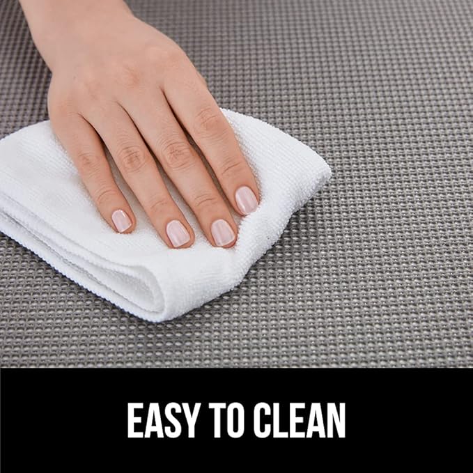 GORILLA GRIP powerGRIP Drawer Shelf and Cabinet Liner, Thick Strong Hold, Non-Adhesive Liners Protect Kitchen Cabinets and Cupboard, Bathroom Drawers, Easy Install, Breathable Mat, 12" x20', Black