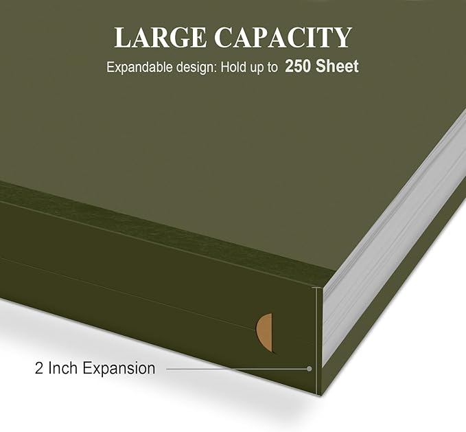 ViVin Hanging File Folders, 1/5-Cut Adjustable Tabs with 24 Per Box, 2 Inch Expansion, 24 Pack Letter Size Hanging File Folders, Designed for Office Home School Filing Cabinet(Green)