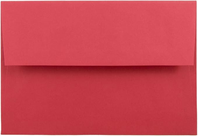 JAM PAPER A8 Colored Invitation Envelopes - 5 1/2 x 8 1/8 - Red Recycled - 50/Pack