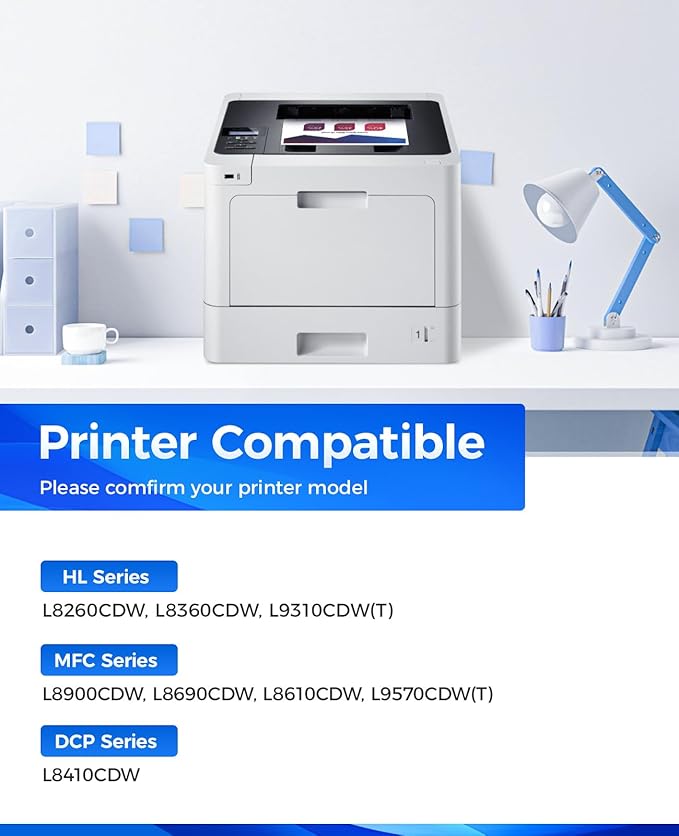 TN436 Toner Cartridge Set 4-Pack Replacement Compatible for Brother TN-436 TN433 TN431 MFC-L8900CDW MFC-L8690CDW HL-L8360CDW HL-L8260CDW MFC-L8610CDW MFC-L8905CDW MFC-L9570CDW HL-L8360CDWT Printer Ink