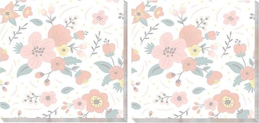 2 Pack Sticky Notes 3x3 Inches, Bright Cute Strong Sticking Power, Easy to Post for Home, Office, 80sheets/Pads, Cute Floral