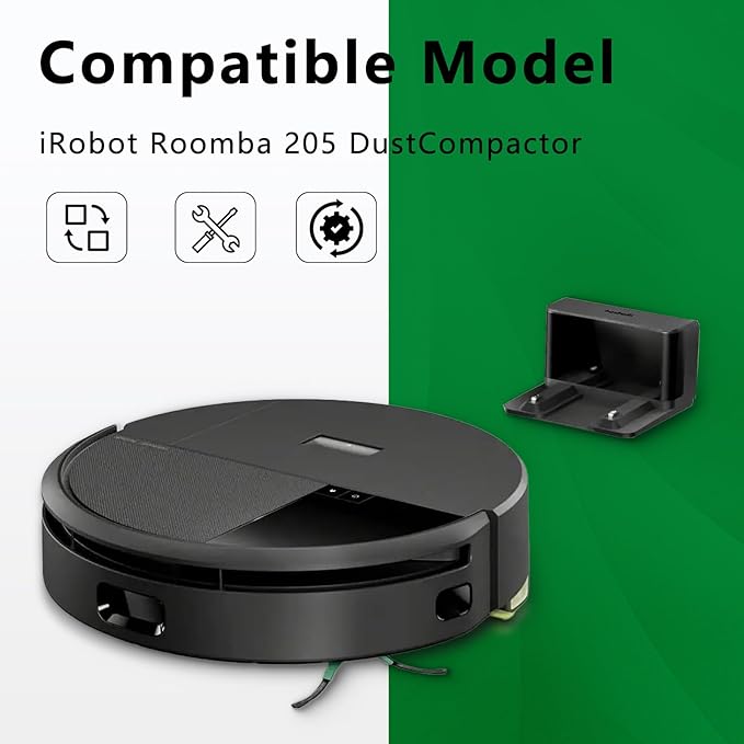Replacement Parts for iRobot Roomba 205 DustCompactor Vac Robot Vacuum, Accessory Replenishment Kit with 1 Roller Brush, 3 HEPA Filters, 3 Side Brushes, 1 Cleaning Tool