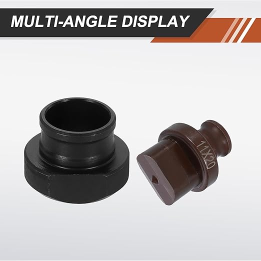 HARFINGTON Hydraulic Hole Punch Die 11x20mm Oval Hole 40Cr Steel Electric Punching Kit for MHP-20 JP-20 Electric Punching Machine, Burgundy & Black