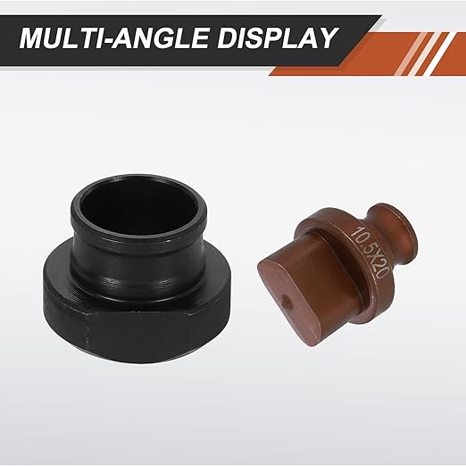 HARFINGTON Hydraulic Hole Punch Die 10.5x20mm Oval Hole 40Cr Steel Electric Punching Kit for MHP-20 JP-20 Electric Punching Machine, Burgundy & Black