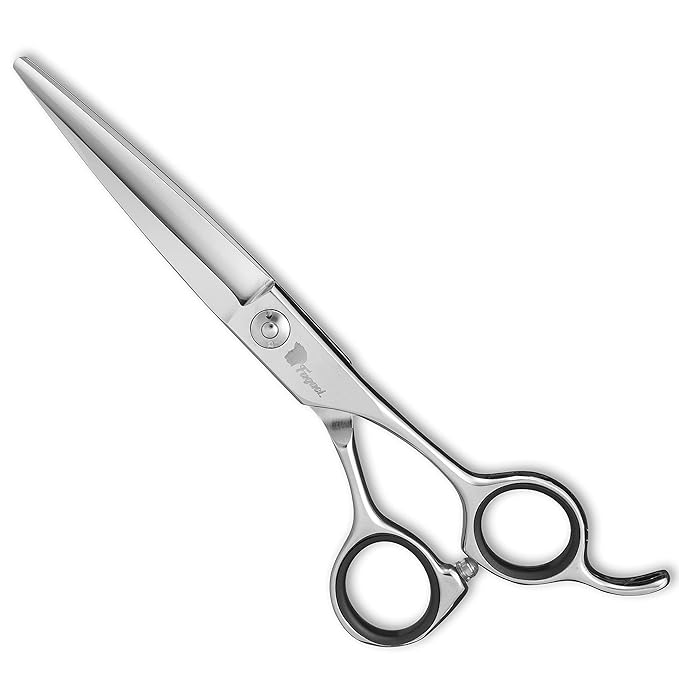 Professional Hair Scissors 6 Inch Straight with Extremely Sharp Blades, 440C Steel Hair Cutting Scissors, Durable, Smooth Motion & Fine Cut, Barber Scissors with Elegant Sheath, Cleaning Leather & Key