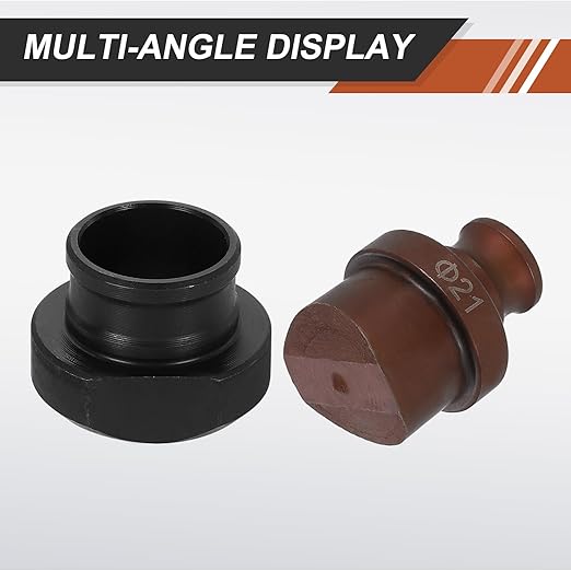 HARFINGTON Hydraulic Hole Punch Die 21mm Round Hole 40Cr Steel Electric Punching Kit for MHP-20 JP-20 Electric Punching Machine, Burgundy & Black