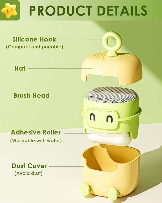 Mini Lint Remover Roller, Reusable Lint Gel Roller, Washable Pet Dog Cat Hair Remover for Clothing, Pet Hair, Dust, Lint, Travel and Home Use(Upgraded Version-White)