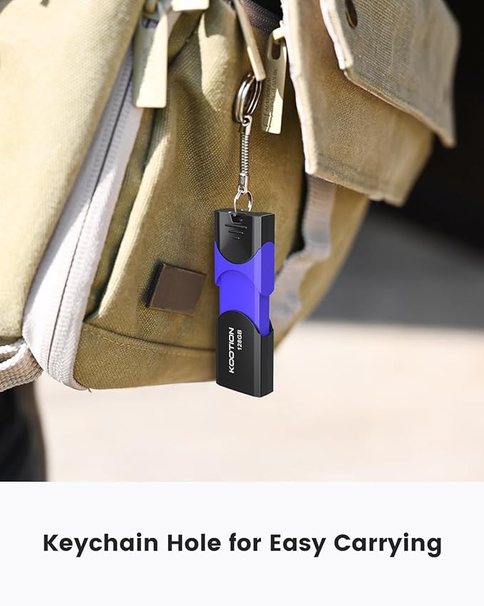 KOOTION 128GB Flash Drive 3 Pack USB Flash Drives Multicolor USB Drive Retractable Thumb Drive USB 2.0 Flash Drive Zip Drives High Speed Jump Drives with LED Indicator - 3Pack (Red, Green, Blue)