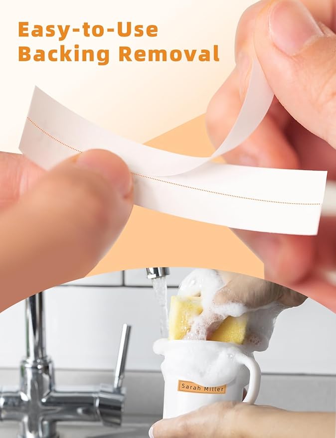 MakeID E1 Q1 Label Maker Tape Refills, 16mm x 4m (0.63" x 13') Continuous Sticker Thermal Laminated Waterproof Self-Adhesive Multipurpose Labeling Tape Replacement