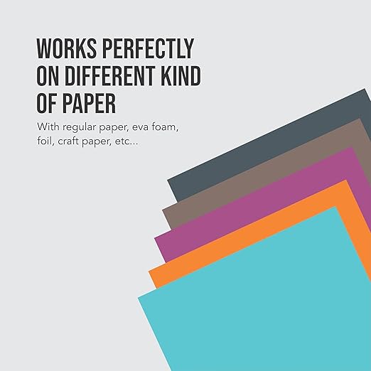 BearBoss 3 Inch Square Punch, Hole Punch Shapes, Paper Punch Set for Scrapbooking Festival Paper Greeting Card DIY Albums Photos (Classic White)