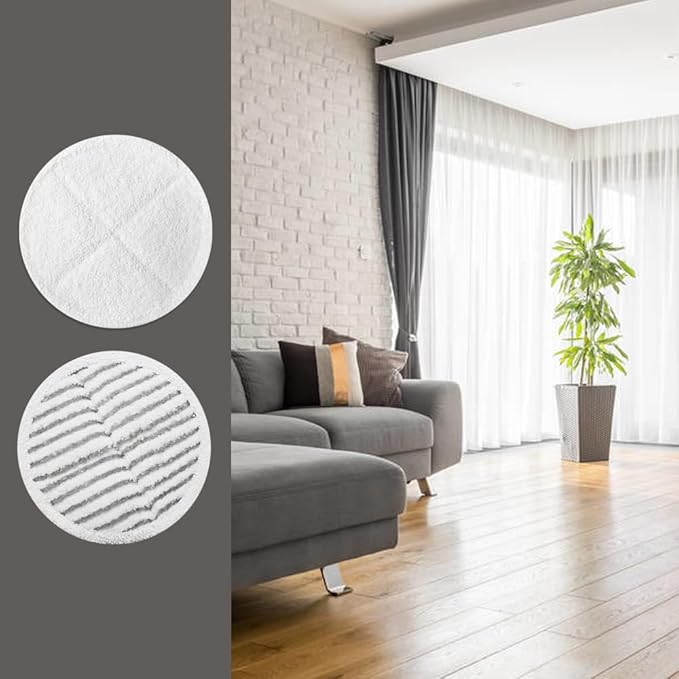 BeiLan Spinwave Mop Pads Fit for Bissell Spinwave 20399 23157 23159 2039A 2124A 20393 2039T 2039W 20391 20395 2307 2315A Soft Scrubby Pads for Hardwood Floor Cleaning Replacement Pads(8Pack)