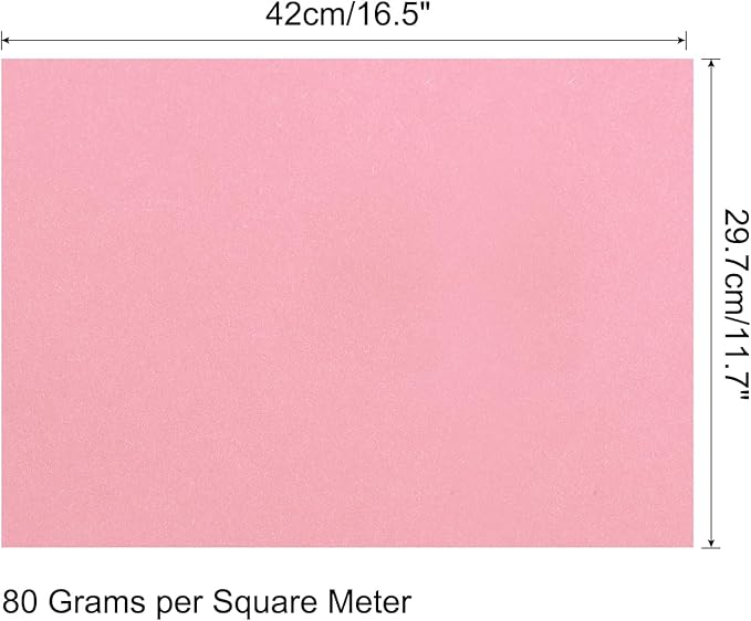 MECCANIXITY 50 Sheets Colored Copy Paper 16.5 x 11.7 Inch Printer Paper 80gsm Light Pink for Office Printing, Document Copying, Invitations, Forms, Art Projects