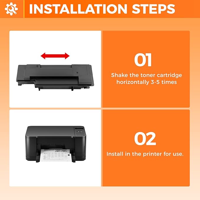 KingKJ TK-342 TK342 Toner Cartridge Black 2-Pack High Yield Replacement for Kyocera TK-342 TK342 1T02J00US0 1102J03EU0 Toner Ink Compatible with Kyocera FS-2020D FS-2020DN Printer Copy（12,000 Pages）