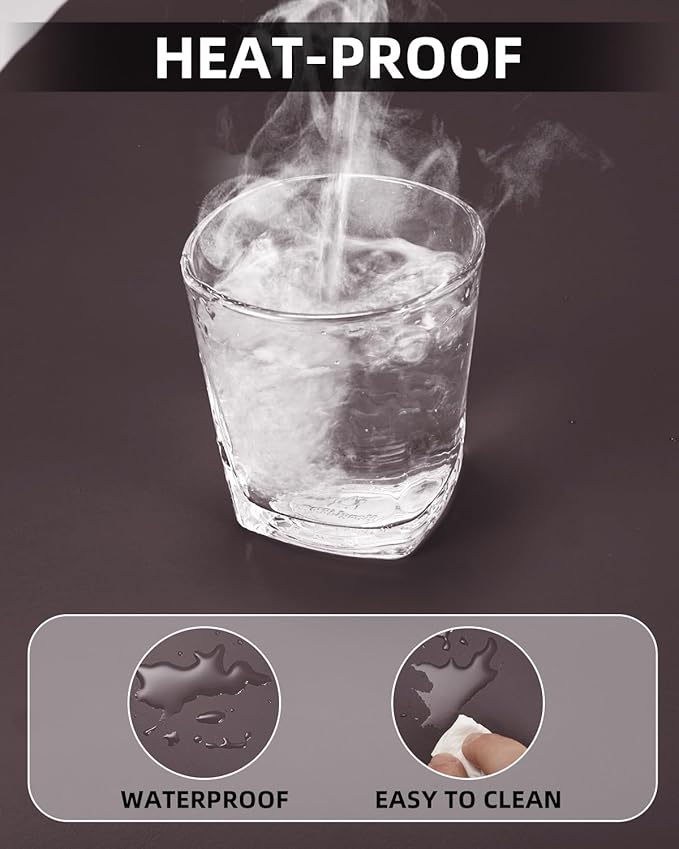 Non-Slip Desk mat,PULeather Desk Pad Protector, Office Desk Mat, Large Mouse Pad,Desk Blotter, Laptop Desk Pad, Waterproof Desk Writing Pad for Office and Home (Coffee, 35.4" x 17")