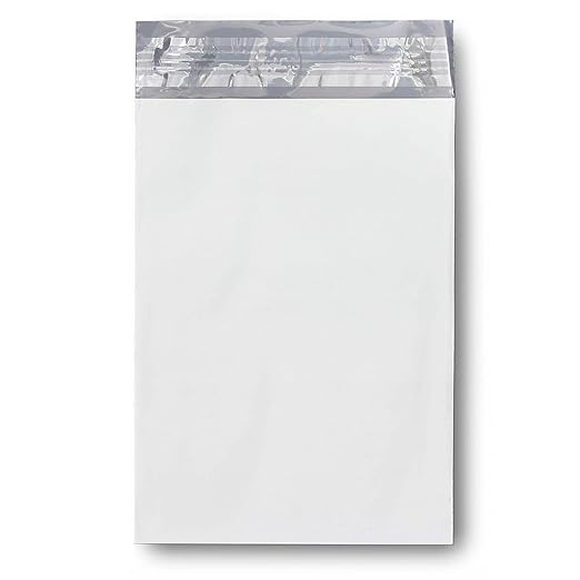 KKBESTPACK Poly Mailers Envelope Shipping Bags, 6" x 9", White, 100 Count (Pack of 1)