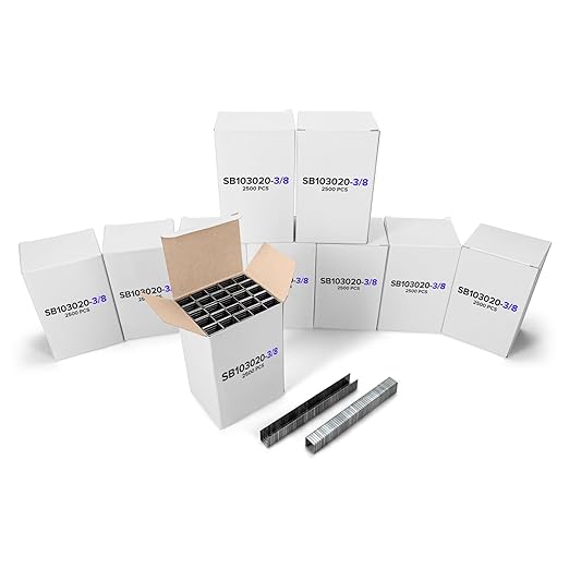 IDL Packaging Heavy Duty Staples for Pneumatic Stapling Plier SP50-10B-A, 1/2" x 3/8" x 0.128" (10 Boxes, 25000 pcs) - High-Tensile Stainless Steel Industrial Staples