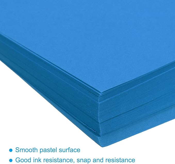 MECCANIXITY 125 Sheets A4 Colored Print Copy Paper 8.5" x 11" Origami Paper Printer Paper 80gsm for Printing, Document Copying, Art Craft, Blue