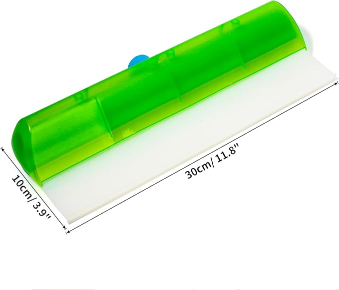 Forgrace Flexible Silicone Squeegee T-Bar Water Blade Microfiber Scrubber with Long Handle for Car or Home Glass Professional Car Windshield Squeegee, Window Cleaning Tool