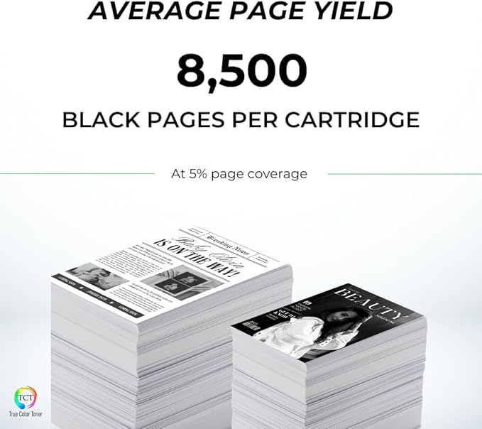 TCT 647A Black Toner Cartridge 2 Pack - Compatible Replacement for HP 647A CE260A Black Works with HP Color Laserjet CP4520 CP4025 CP4525 Printers (8,500 Pages)