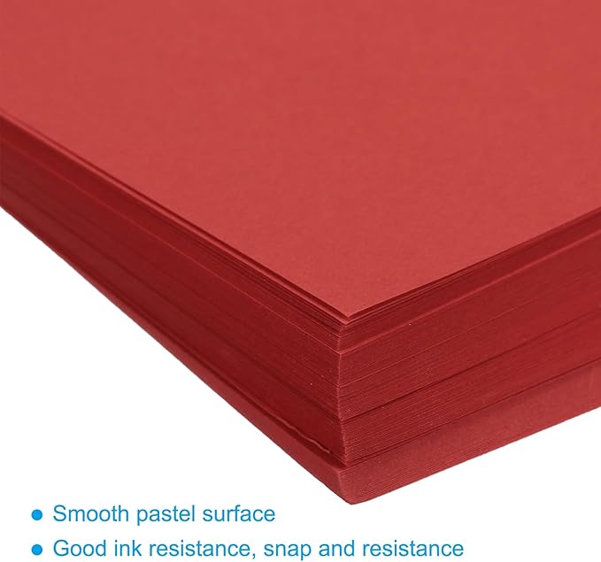 MECCANIXITY 125 Sheets A4 Colored Print Copy Paper 8.5" x 11" Origami Paper Printer Paper 80gsm for Printing, Document Copying, Art Craft, Red