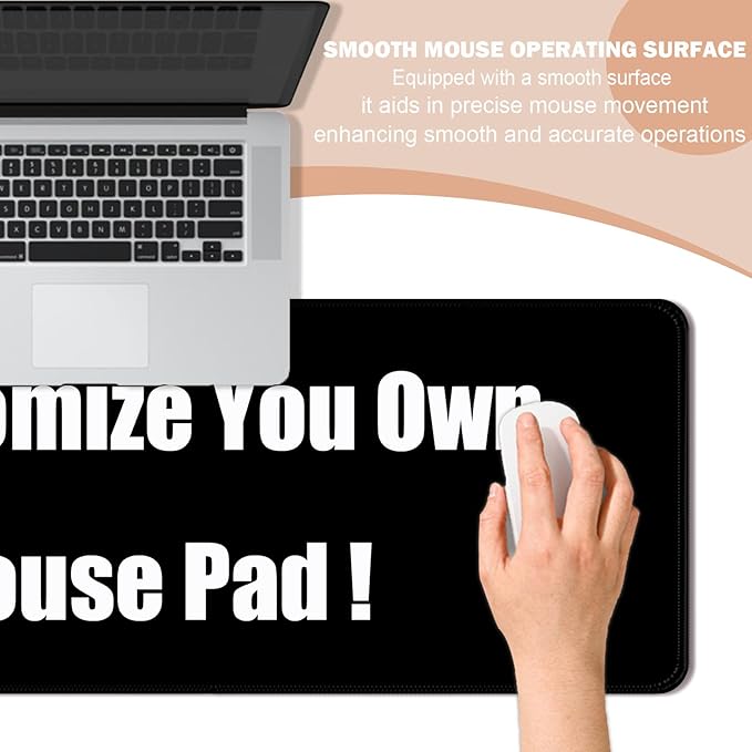Custom Mouse Pad with Photo, Extended Large Personalized Gaming Desk Mat, Office Mousepad for Computer Keyboard and Laptop, XL