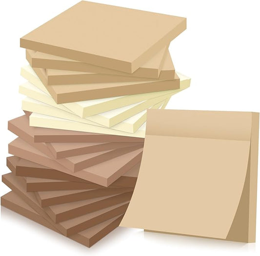 Fainne 60 Pack Sticky Notes Bulk Back to School Supplies Self Stick Note Pads Paper Memo for Office First Day of School Student Teacher Essentials (3x3inch,Vintage Colors)