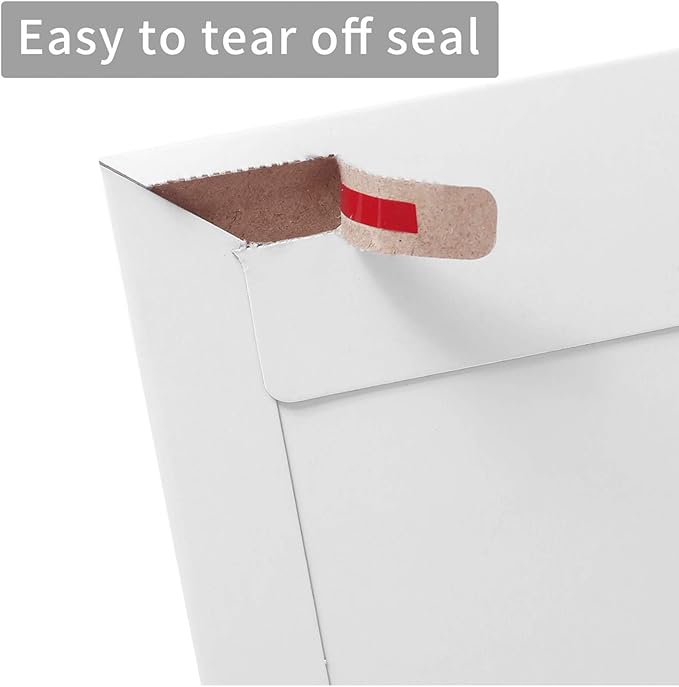 20 Pack Rigid Mailers, 7.5x9.5 inches Self Seal Photo Document Mailers Premium Cardboard Keep Flat Envelopes for Photos, Pictures, Papers, Files, CD