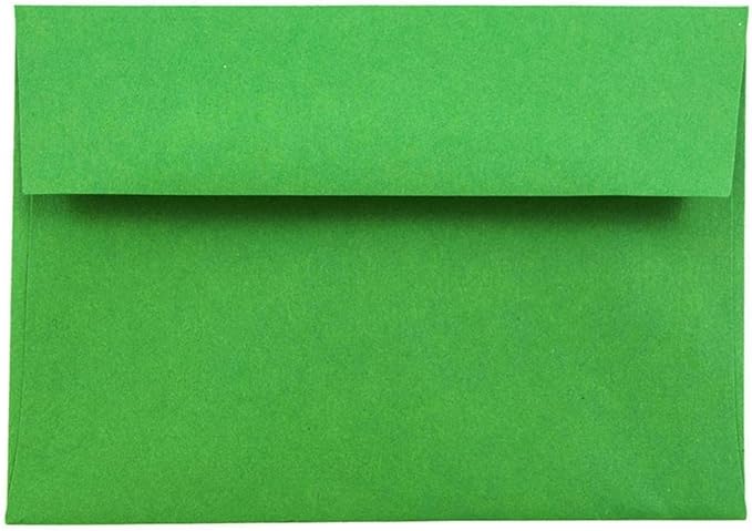 JAM PAPER 4Bar A1 Colored Invitation Envelopes - 3 5/8 x 5 1/8 - Green Recycled - 100/Pack