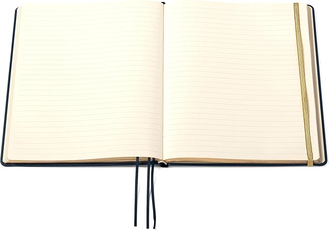 Eccolo Large Lined Journal Notebook, Flexible Cover, Writing Journal, 256 Ruled Ivory Pages, Ribbon Bookmark, Lay Flat, Desk Size for Work or School, Size 8X10, Always Believe