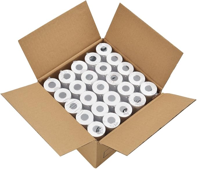 MFLABEL Thermal Receipt Paper Rolls - 50 Rolls of 3-1/8" x 230ft High-Sensitivity POS Register Paper, Compatible with Square, Clover, ERC, Zebra, Star, and Most Thermal Receipt Printers