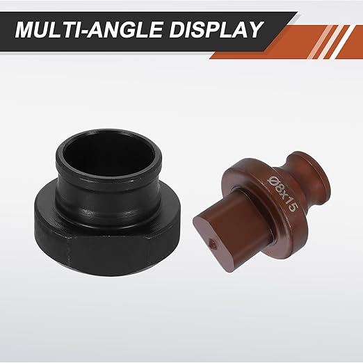 HARFINGTON Hydraulic Hole Punch Die 8x15mm Oval Hole 40Cr Steel Electric Punching Kit for MHP-20 JP-20 Electric Punching Machine, Burgundy & Black