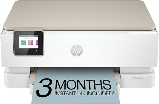 HP Envy Inspire 7255e Wireless Color Inkjet Printer, Print, scan, copy, Easy setup, Mobile printing, Best-for-home, 3 month Instant Ink trial included, AI-enabled (1W2Y9A)