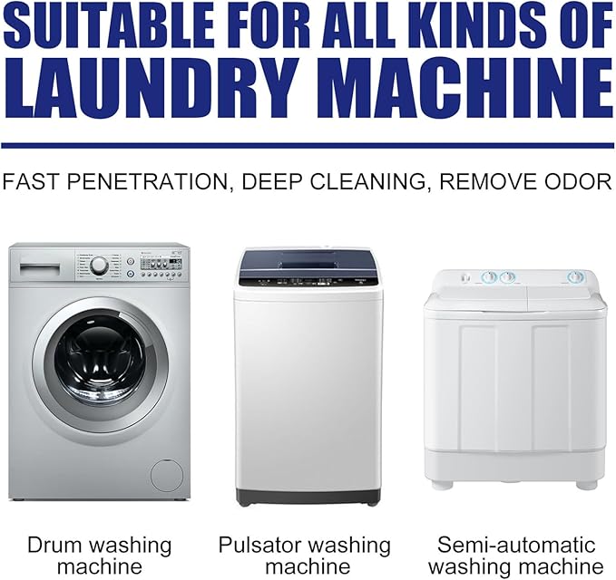 Washing Machine Cleaner Powder, 2025 Best Deep Clean for Front or Top Load Washers, Inside Drum and Laundry Tub Seal, HE Washer Cleaning Solution for Long-Removes Odor (36)