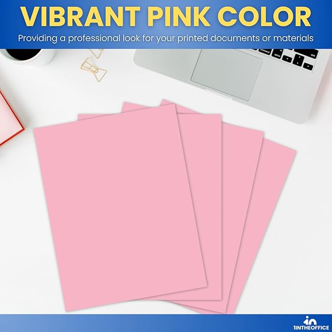 1InTheOffice Pink Copy Paper, Colored Printer Paper, Copy Paper for Printer, 8.5" x 11", Letter Size, 20 lb Density, 500 Pack