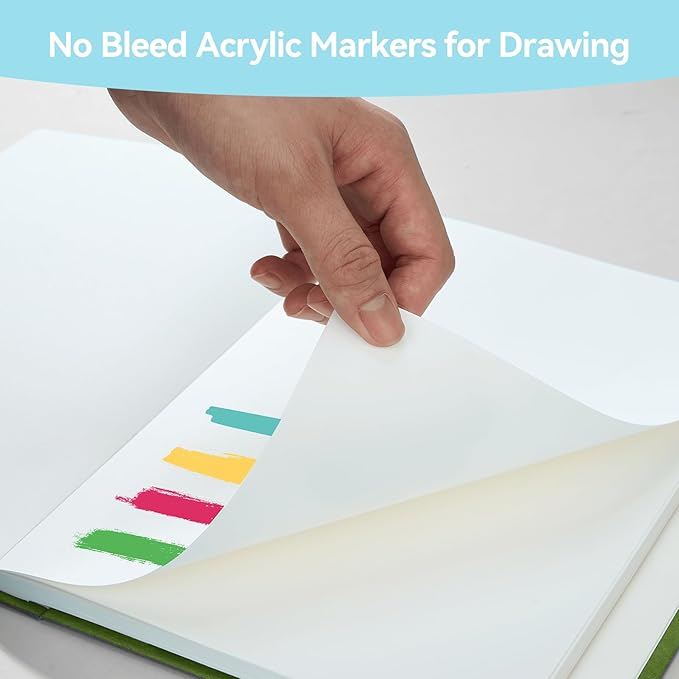 Arrtx Acrylic Markers 90 Colors, Premium Brush Tip Acrylic Paint Pens, Water Based Ink, No Toxic, Water Resistant Paint Markers for Rock Painting Wood Stone Glass Fabric DIY Project