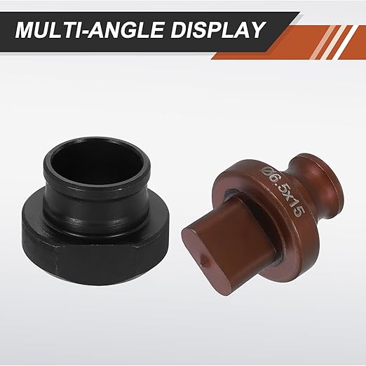 HARFINGTON Hydraulic Hole Punch Die 6.5x15mm Oval Hole 40Cr Steel Electric Punching Kit for MHP-20 JP-20 Electric Punching Machine, Burgundy & Black