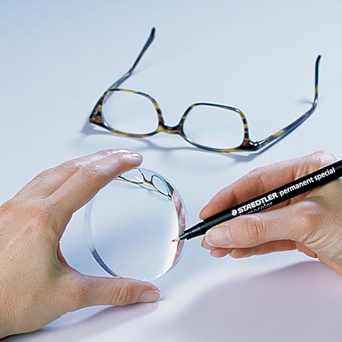 STAEDTLER Lumocolor Special, Fine, Permanent Marker For Coated surfaces and Glass, Red 319 F-2