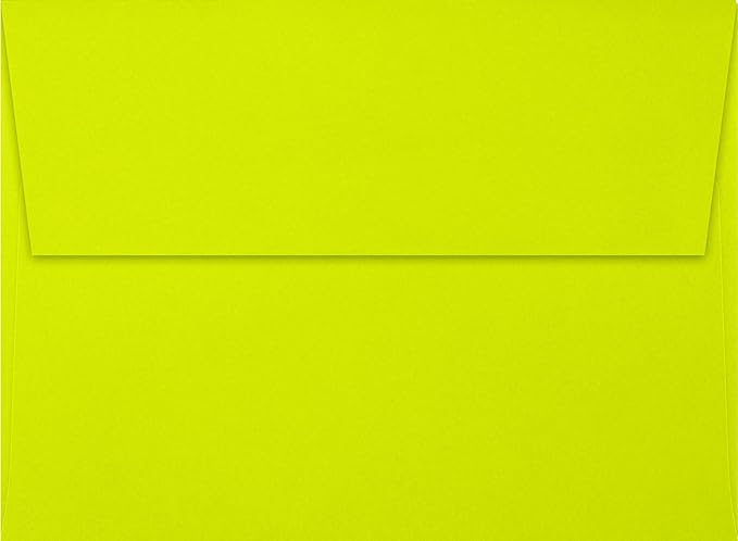 LUXPaper A7 Invitation Envelopes | Peel & Press | 5 1/4" x 7 1/4" | Wasabi Green | 80lb. Text | 50 Qty