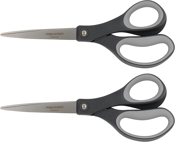 Fiskars Everyday Softgrip Titanium Scissors (8") - 2pk