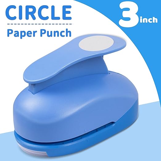 Paper Punch, 3 inch Circle Hole Punches, Circle Paper Puncher, Large CirclePunch, Large Hole Puncher, CirclePunches for Paper Crafts, CraftPunch, Shape HolePunch, 3 inch PaperPunch for Cardstock