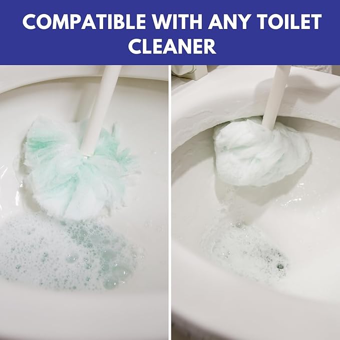 Toilet Brushes,Toilet Bowl Mop Toilet Bowl Brush White Soft Swab Toilet Mop for Bathroom Toilet Brush Long Handle Toilet Bowl Brush Mop Toilet Scrubber Bathroom Accessorie