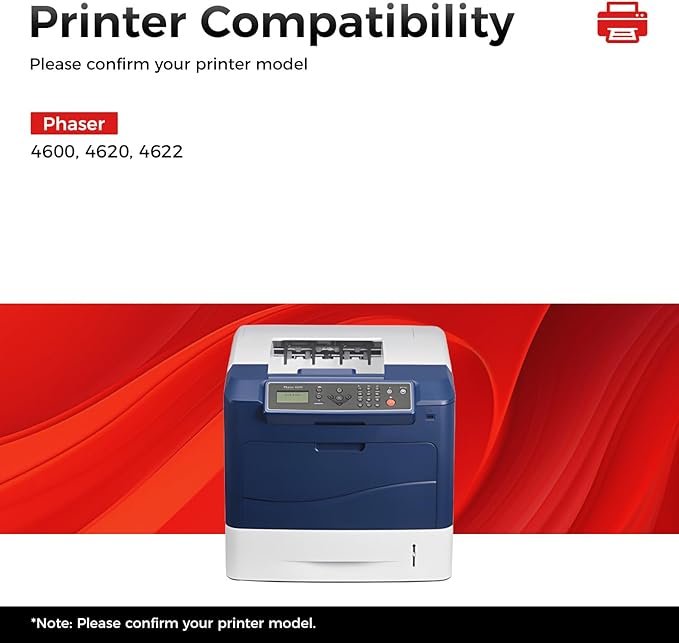 4600 4620 4622 Toner Cartridge Black 1-Pack High Capacity Replacement for Xerox 106R01535 Compatible with Xerox Phaser 4600 4620 4622 Laser Printer Copier Copy, 30,000 Pages Monochrome Ink