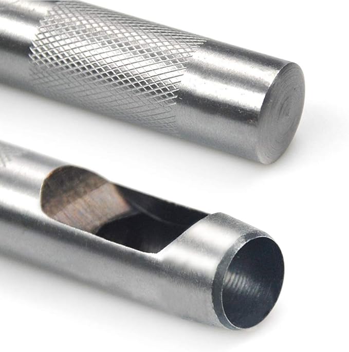 OWDEN 9 Pieces Hollow Punch Set (1/8"-1/2") with A Free Cutting MAT, Leather Hole Punch Set