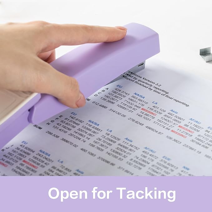 Deli Stapler, Desktop Stapler, 2 Pack, Office Staplers, 25 Sheet Capacity, Includes 2000 Staples and 2 Staple Removers, 2 Pack,Purple