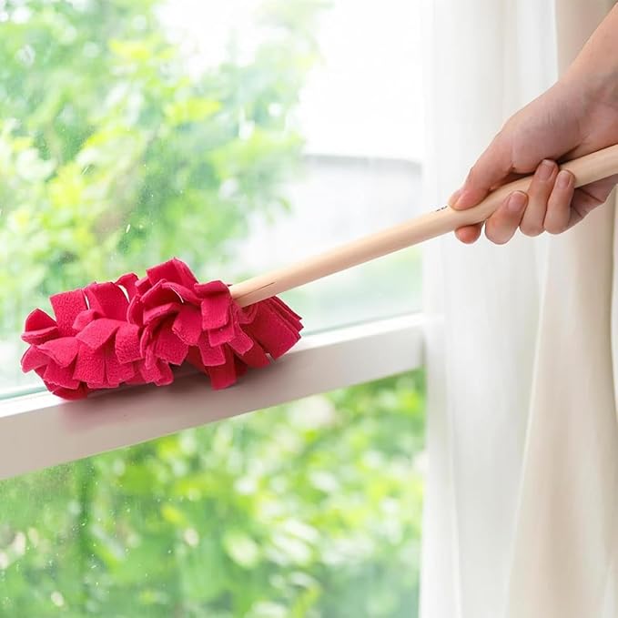 360° Electrostatic Duster Refills — The Sustainable Choice for a Dust-Free Home, Washable & Reusable, High-Density Microfiber (1 Handle + 6 Refills)