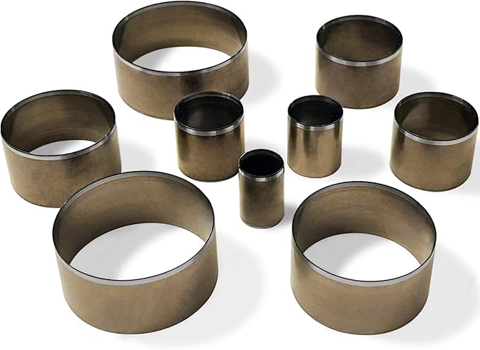 Leather Circle Cutter Tool Set, 9 Pieces Circle Punch Tools 15 20 25 30 35 40 45 50 55mm, High Carbon Steel Round Leather Cutting Dies - Leather Hole Punch Tool Kit for DIY Leather Crafts