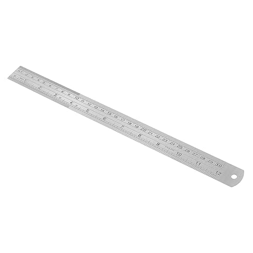 20 Pack 12 Inches Stainless Steel Ruler, Precision Metal Rulers, Straight Edge Ruler for School, Office, Woodworking, Engineering