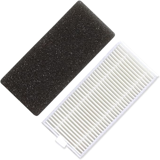 Replacement Parts Compatible with Tesvor S6 X500 X520 X600 Pro M1 Robot Vacuum Cleaner Accessories, 2 Main Roller Brush 4 HEPA Filters 4 Side Brushes